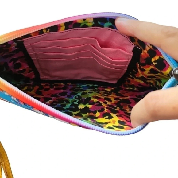 Cute Rainbow Unicorn Stitchy Custom Homemade Clutch Wristlet Bag - Picture 5 of 5